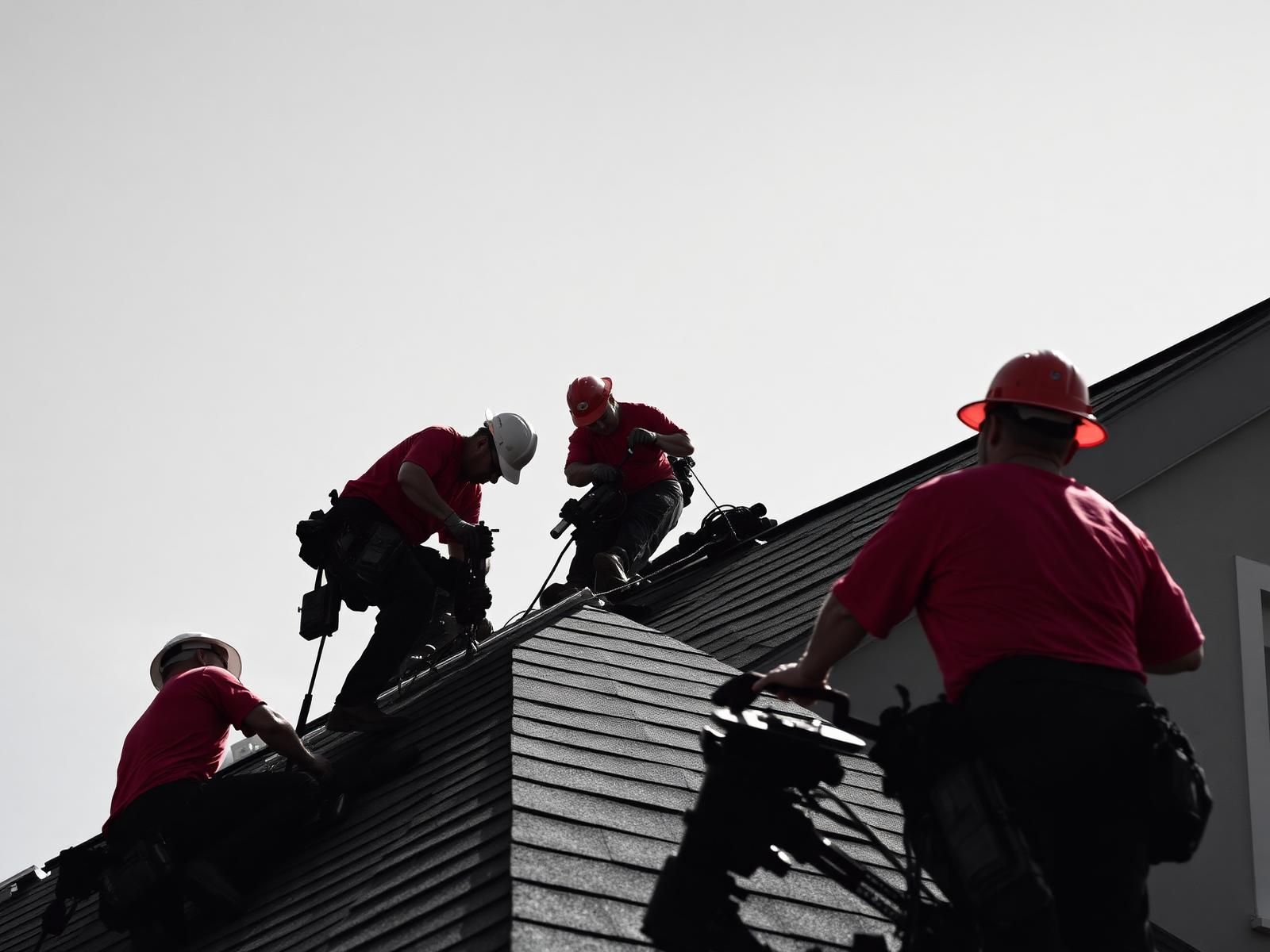 Ironclad crew installing shingles